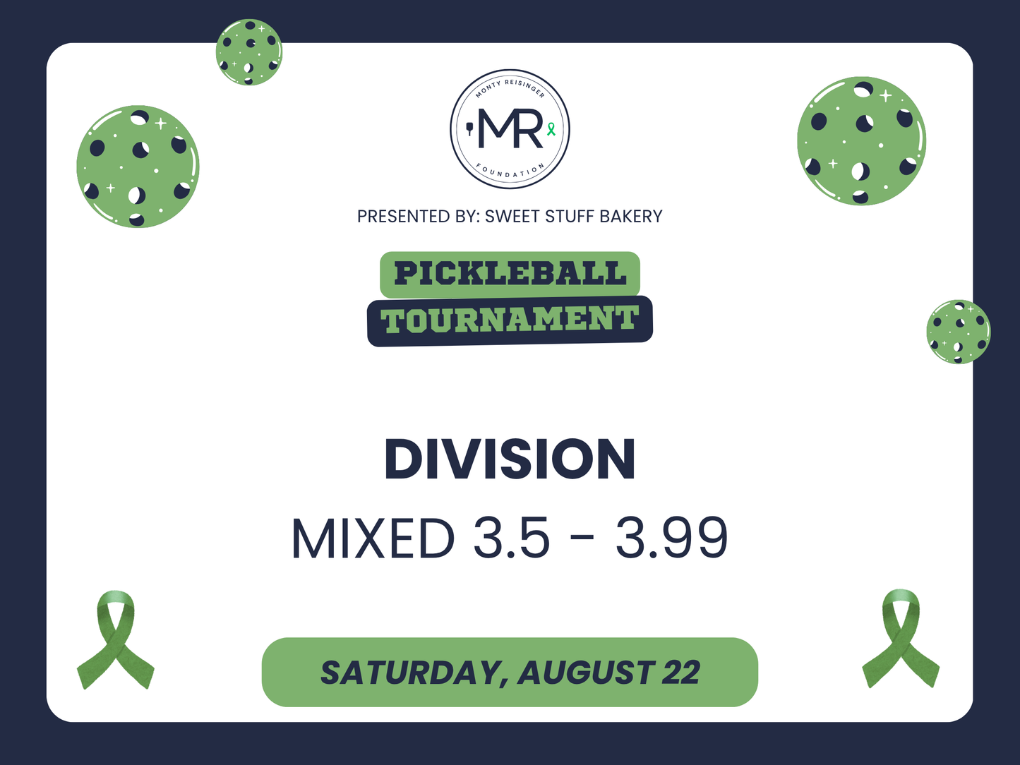 Mixed Doubles 3.5 - 3.99 - 2nd Annual Monty Reisinger Foundation Pickleball Tournament