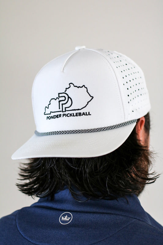 Ponder Pickleball White Rope Hat