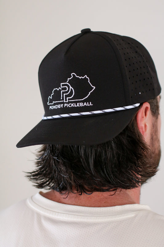 Ponder Pickleball Black Rope Hat