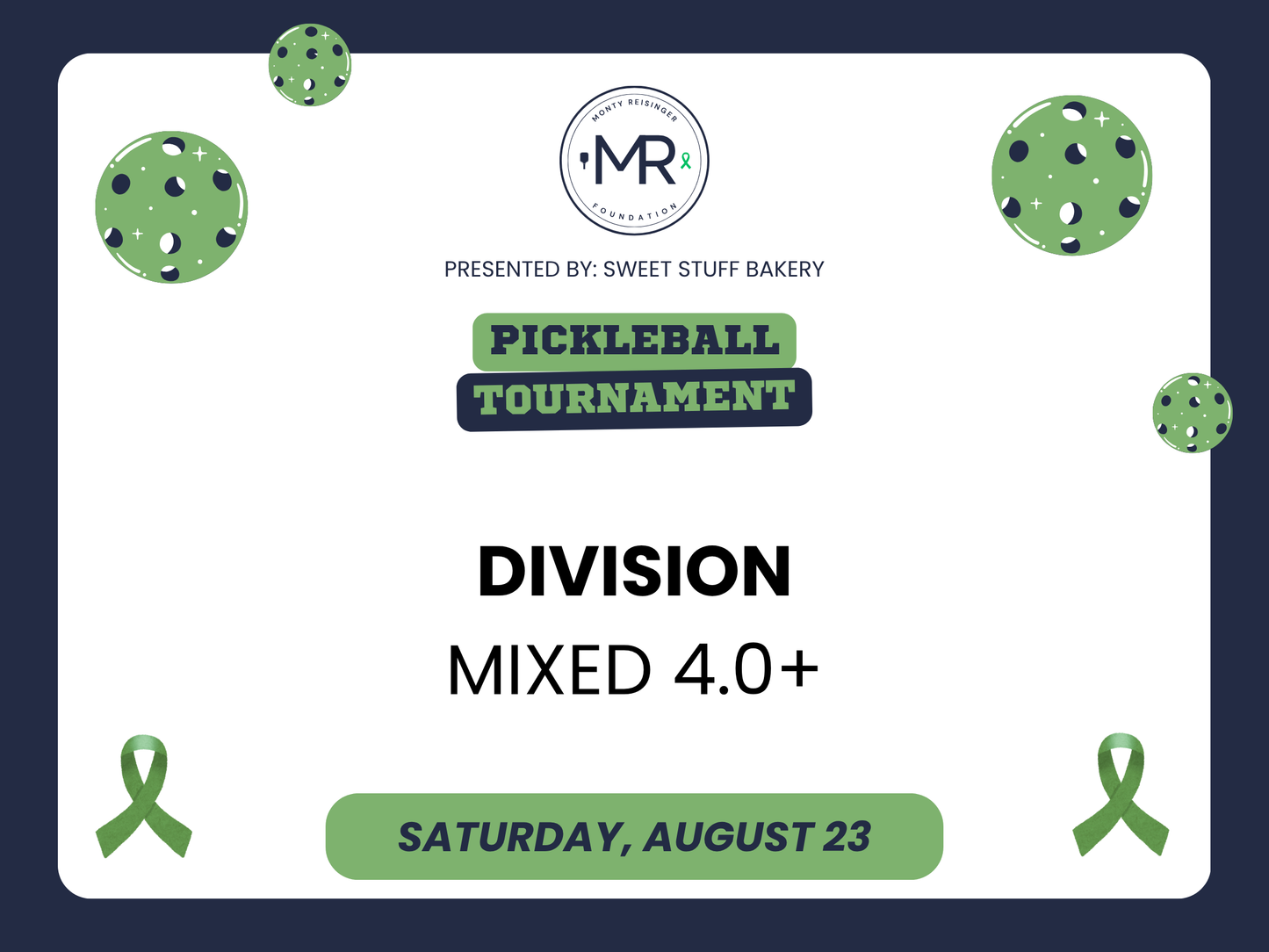 Mixed Doubles 4.0+ - Monty Reisinger Foundation Pickleball Tournament